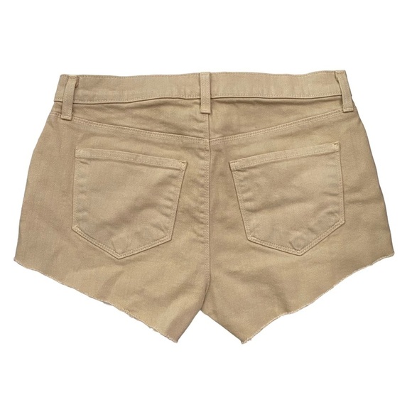 L'Agence Audrey Cut Off Cutoff Shorts Tan Beige Brown Denim Jean Shorts 25 - Picture 3 of 16
